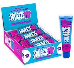 Iconic Candy Squeeze Pop Sour Blue Raspberry Liquid Tube 4oz 12ct